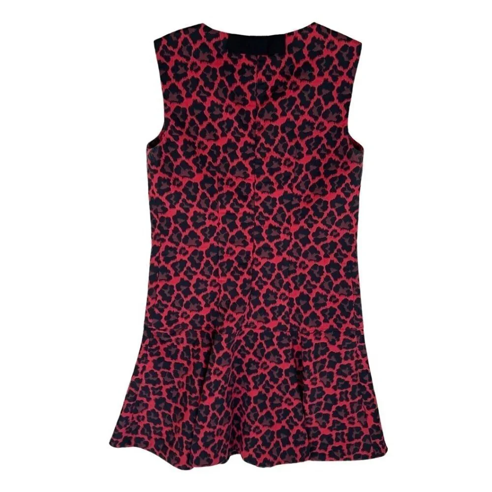 Claudie Pierlot  red black animal print dress size 38